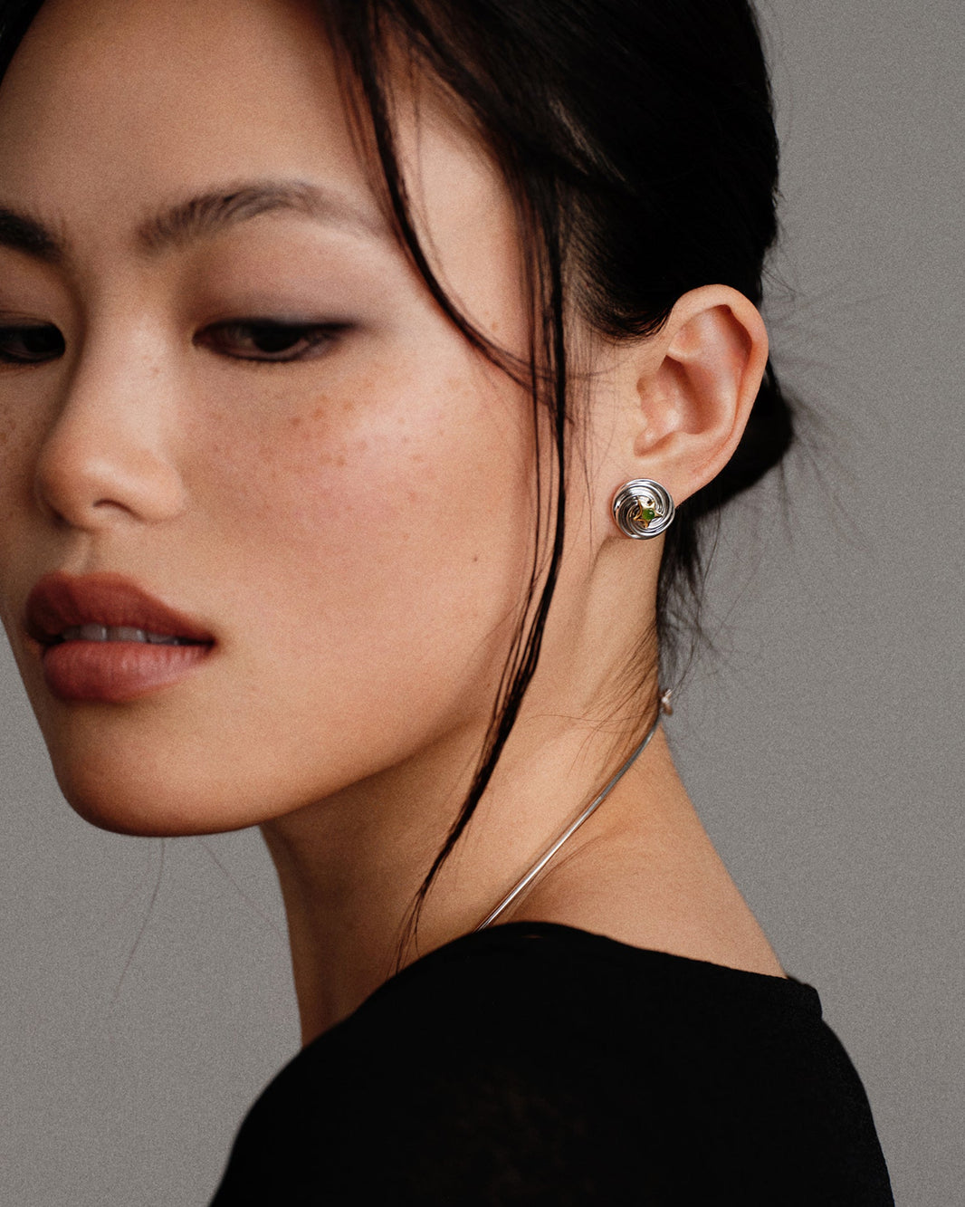 Sole Stellar Green Jade Earrings