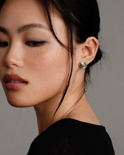 Sole Stellar Green Jade Earrings