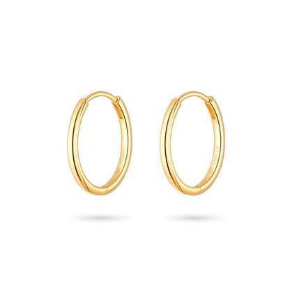Oval Hoop Earrings - Gold