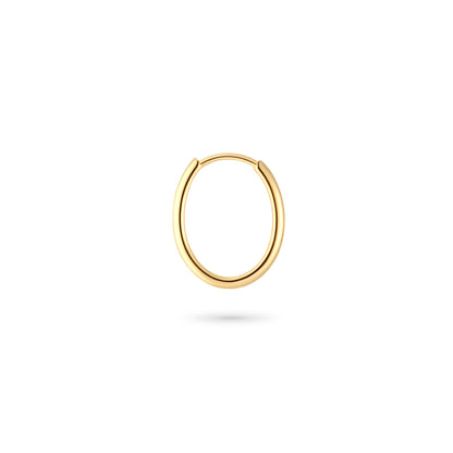 Oval Hoop Earrings - Gold