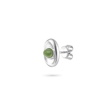 Oinei Symbol Green Jade Earrings