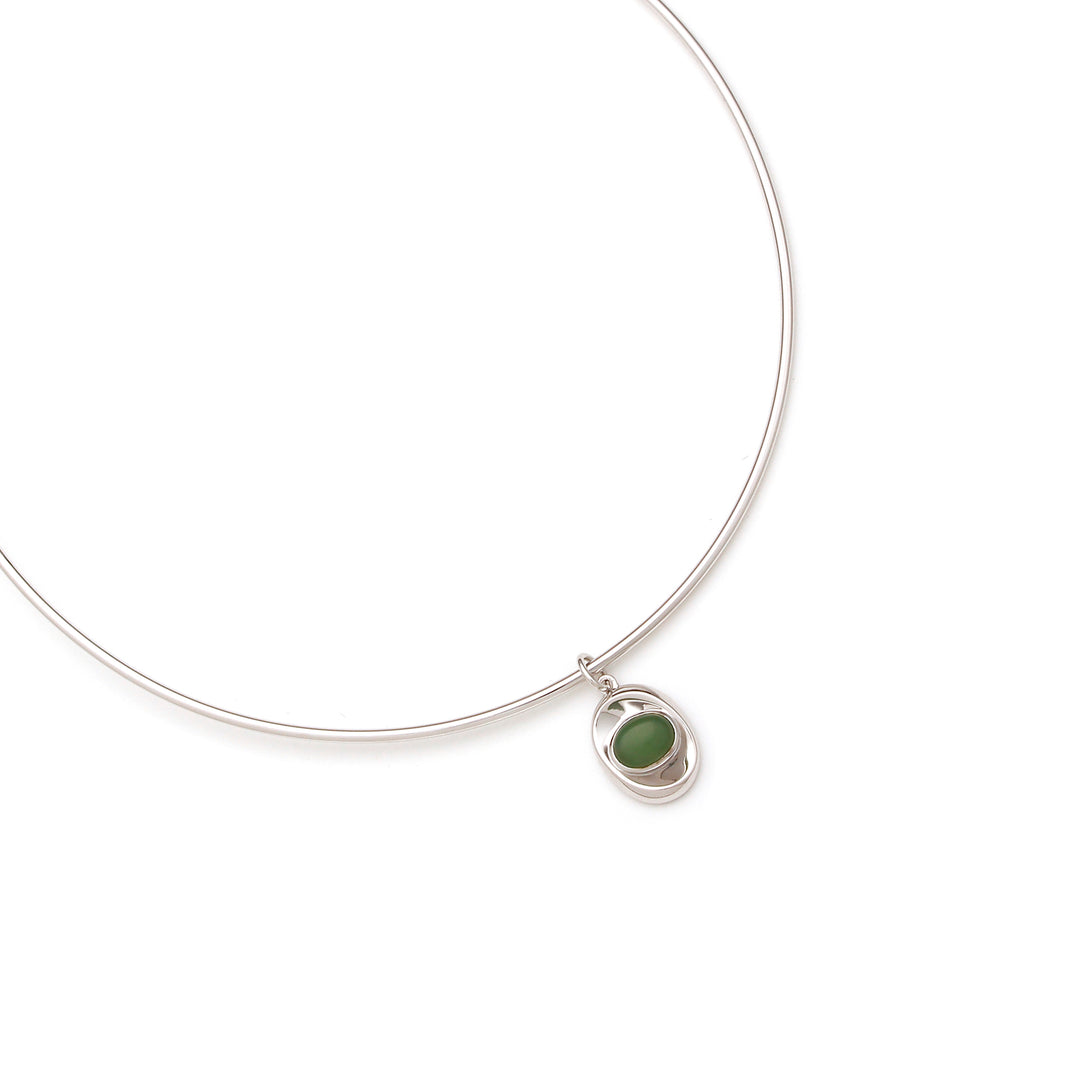 Oinei Symbol Green Jade Pendant