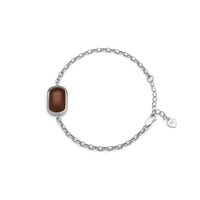 Sweet Earth Brown Jade Bracelet - Silver